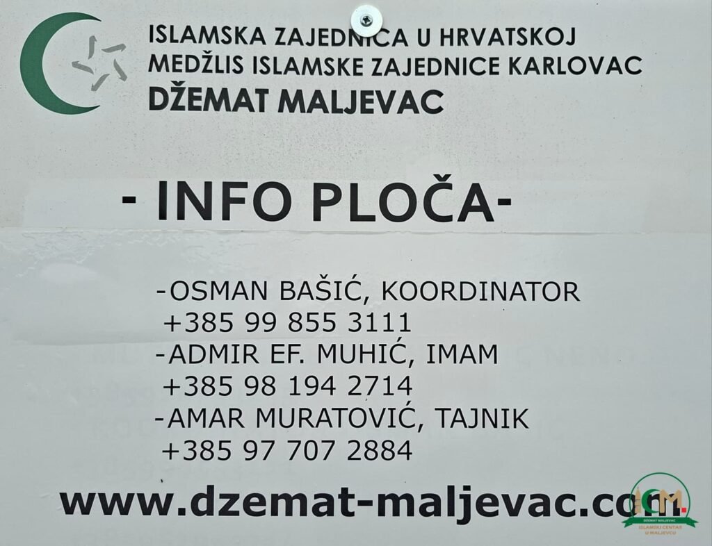 INFO PLOČA - za sve informacije, tu smo za vas